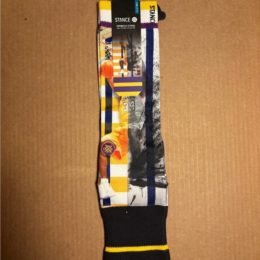 Stance Shaq Men's Multicolor Crew Socks Sz L-XL - Picture 2 of 5